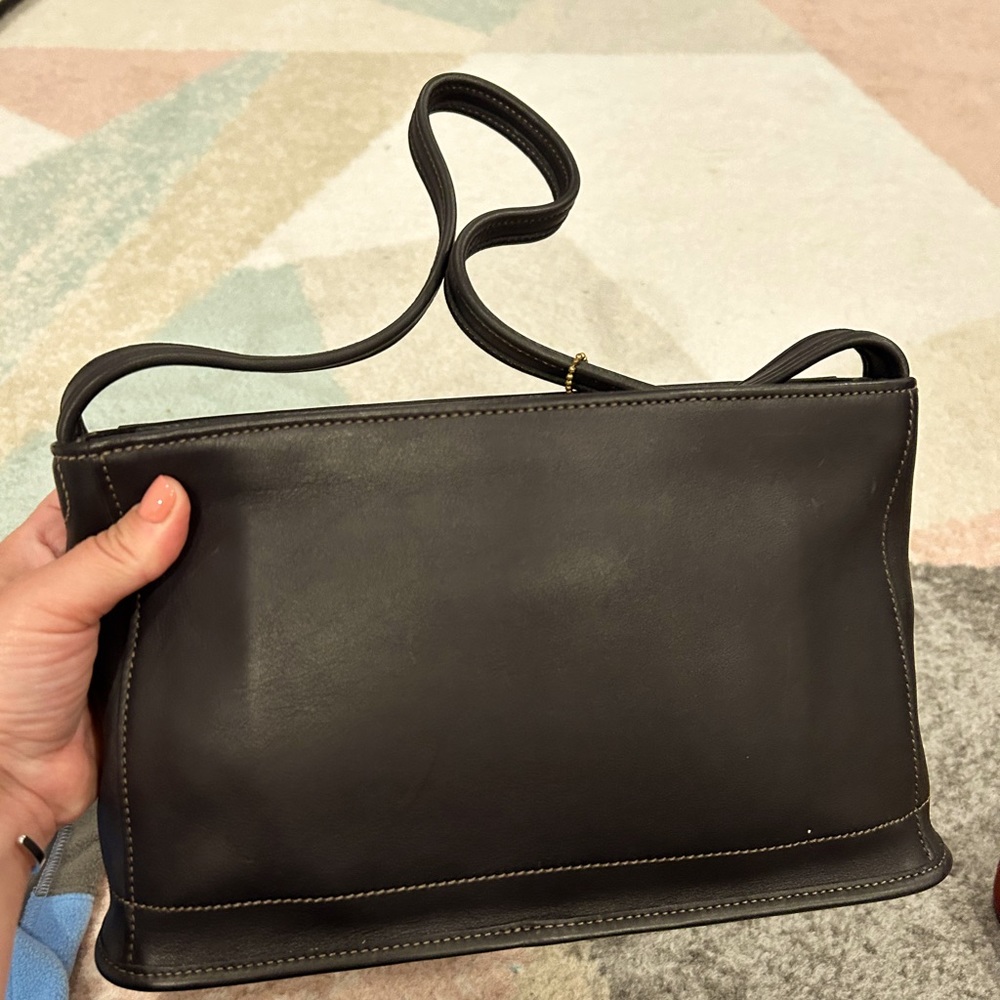 Leather coach bag
